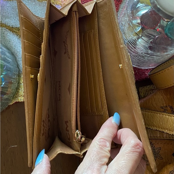 MCM Cognac long vintage trifold wallet. EUC. Matching purse in closet 7”x4” $125 - Picture 14 of 14